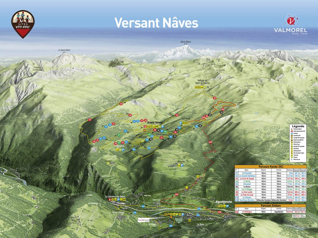 Carte Domaine VTT Nâves